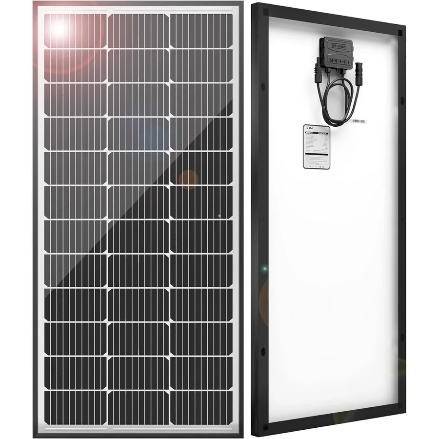 JJN 100W 12V 10BB Monocrystalline Rigid Solar Panel