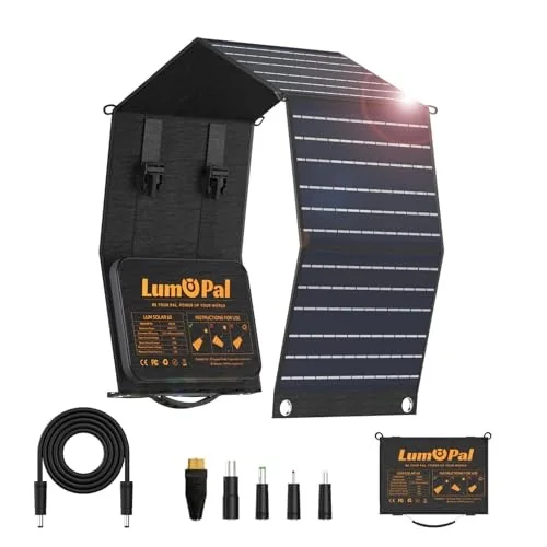 LUMOPAL 60W Foldable Solar Panel Charger (LUM SOLAR 60)