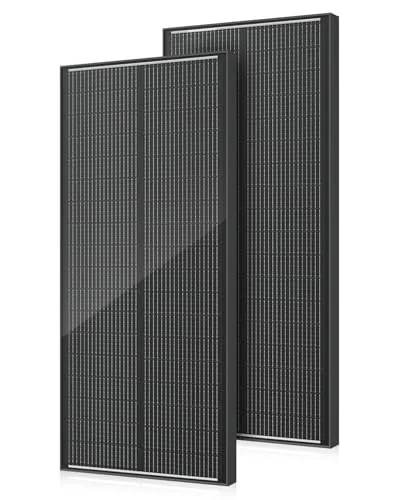 Rvpozwer 200W (2 x 100W) N-Type 18BB Rigid Solar Panel 2-Pack