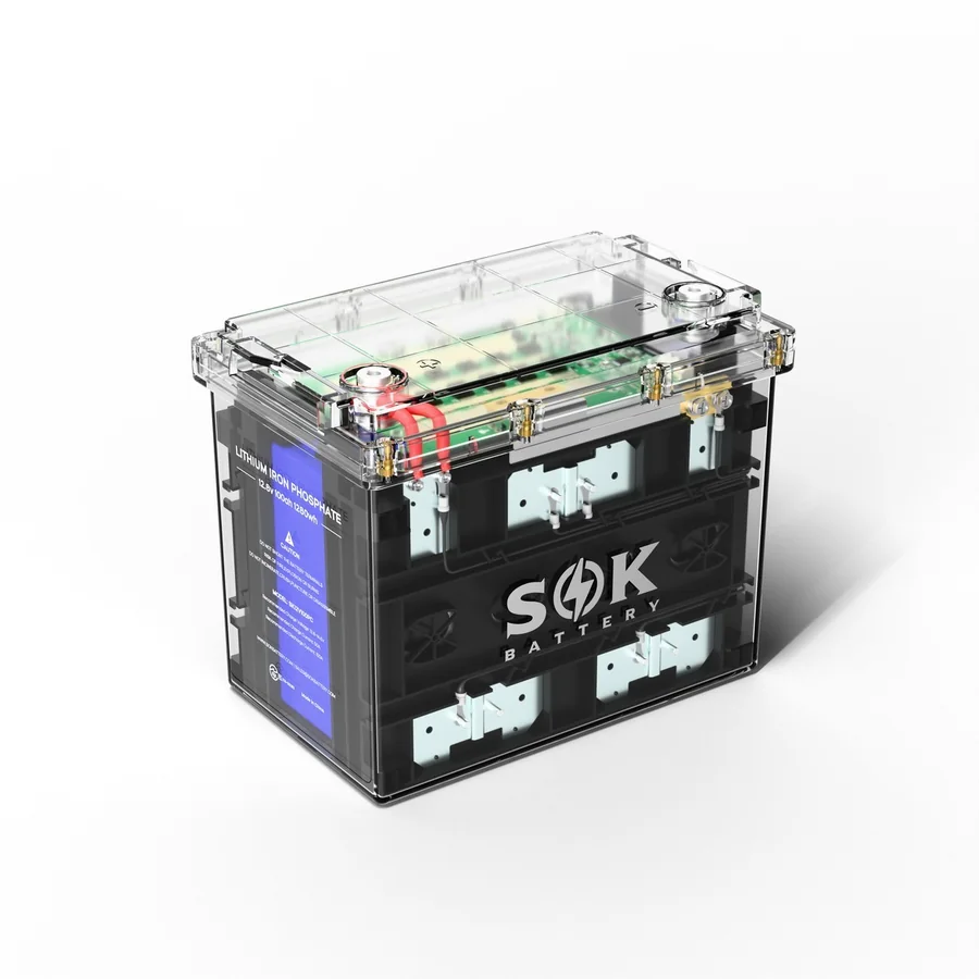 SOK 12V 100Ah Clear Case