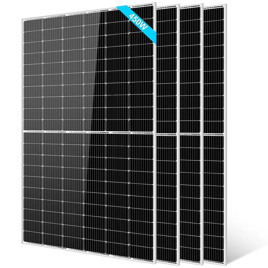SUNGOLDPOWER 1800W (4 x 450W) Monocrystalline PERC Rigid Solar Panel 4-Pack (SG450WM, UL 61730)